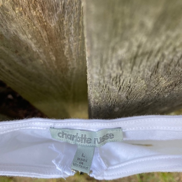 White Zip Up Cropped Tank Top - Picture 4 of 4